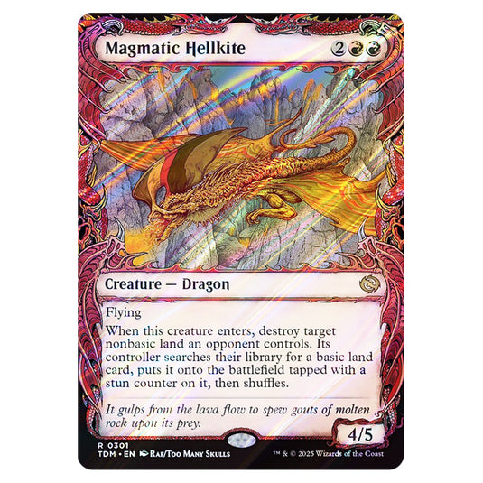Magmatic Hellkite 0301 card from the Magic The Gathering set Tarkir: Dragonstorm