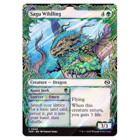 Sagu Wildling // Roost Seek 0306 card from the Magic The Gathering set Tarkir: Dragonstorm