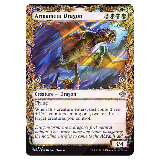 Armament Dragon 0307 card from the Magic The Gathering set Tarkir: Dragonstorm