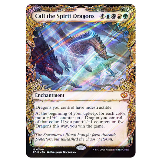 Call the Spirit Dragons 0309 card from the Magic The Gathering set Tarkir: Dragonstorm