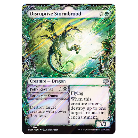 Disruptive Stormbrood // Petty Revenge 0310 card from the Magic The Gathering set Tarkir: Dragonstorm