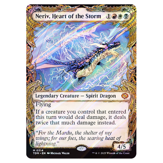 Neriv, Heart of the Storm 0314 card from the Magic The Gathering set Tarkir: Dragonstorm