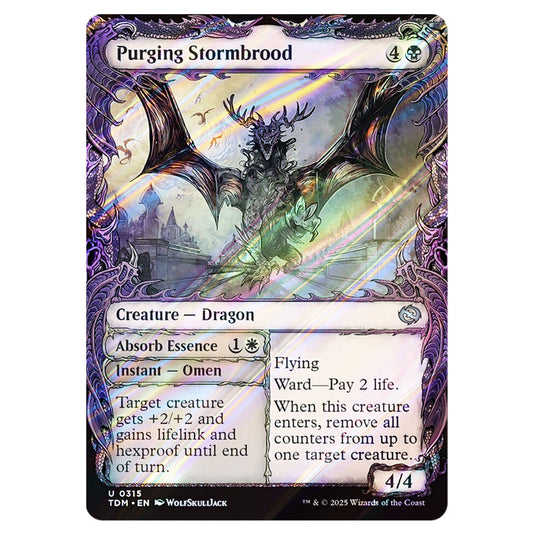 Purging Stormbrood // Absorb Essence 0315 card from the Magic The Gathering set Tarkir: Dragonstorm