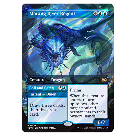 Marang River Regent // Coil and Catch // Marang River Regent 0378 card from the Magic The Gathering set Tarkir: Dragonstorm