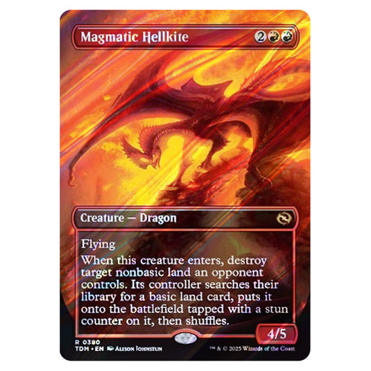 Magmatic Hellkite // Magmatic Hellkite 0380 card from the Magic The Gathering set Tarkir: Dragonstorm