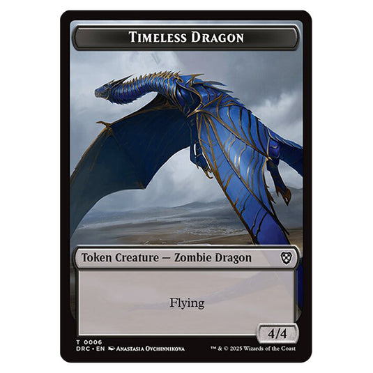 Timeless Dragon 0006 card from the Magic The Gathering set Aetherdrift Commander Tokens