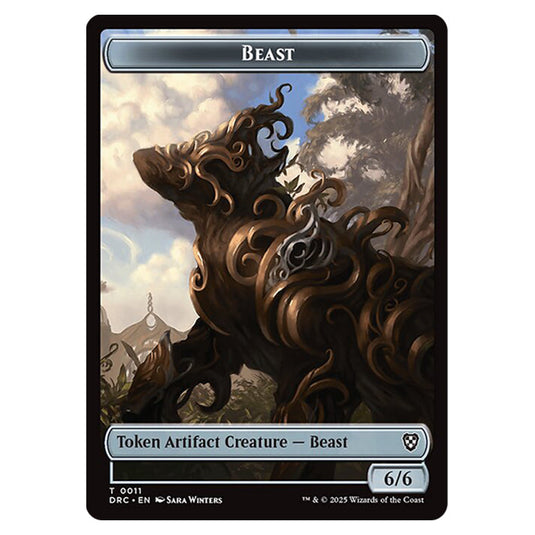 Beast 0011 card from the Magic The Gathering set Aetherdrift Commander Tokens