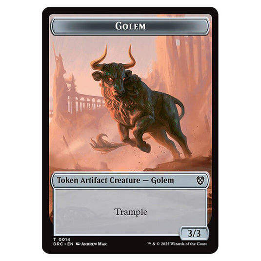Golem 0014 card from the Magic The Gathering set Aetherdrift Commander Tokens