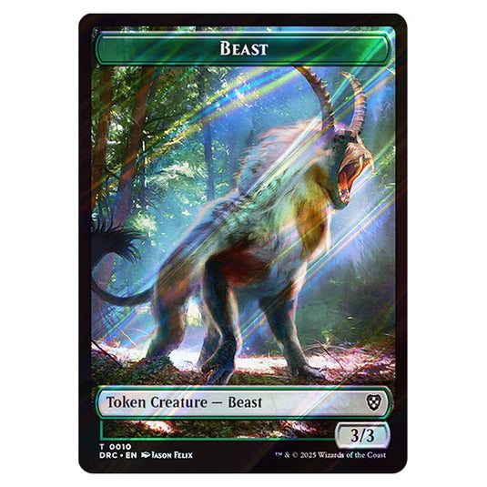 Beast 0010 card from the Magic The Gathering set Aetherdrift Commander Tokens