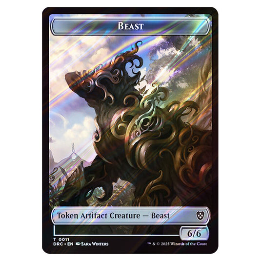 Beast 0011 card from the Magic The Gathering set Aetherdrift Commander Tokens