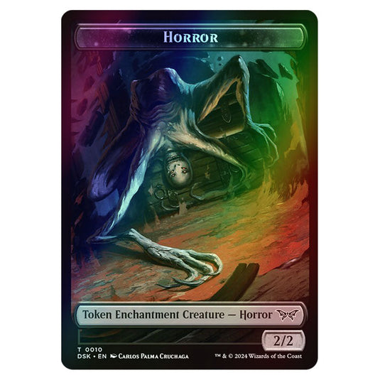 Horror Token (Black 1/1) 0010 card from the Magic The Gathering set Duskmourn: House of Horror Tokens