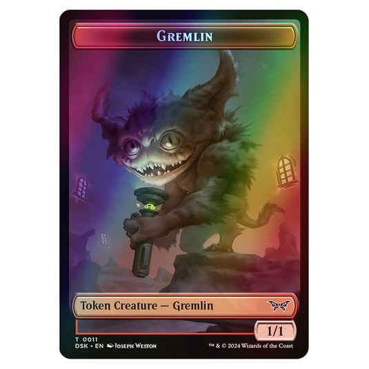 Gremlin Token (Red 1/1) 0011 card from the Magic The Gathering set Duskmourn: House of Horror Tokens