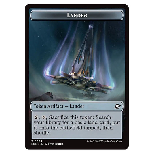 Lander 0004 card from the Magic The Gathering set Edge of Eternities - Tokens