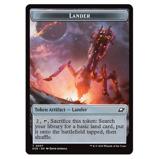 Lander 0007 card from the Magic The Gathering set Edge of Eternities - Tokens