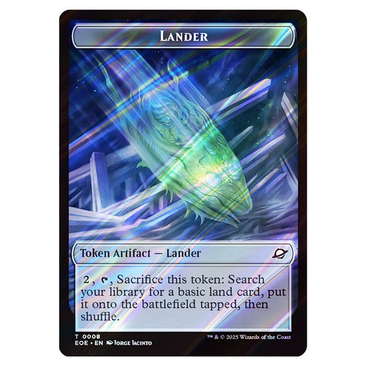 Lander 0008 card from the Magic The Gathering set Edge of Eternities - Tokens