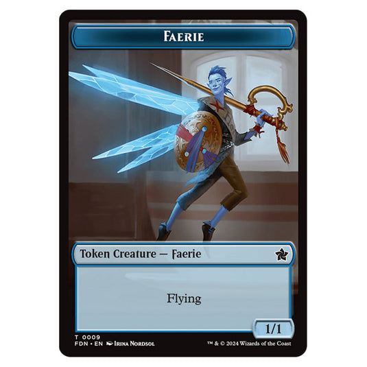 Faerie 0009 card from the Magic The Gathering set Foundations Tokens