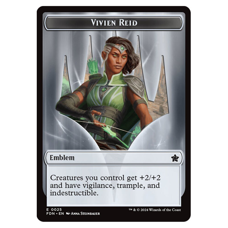 Magic The Gathering - Foundations Tokens - Vivien Reid Emblem