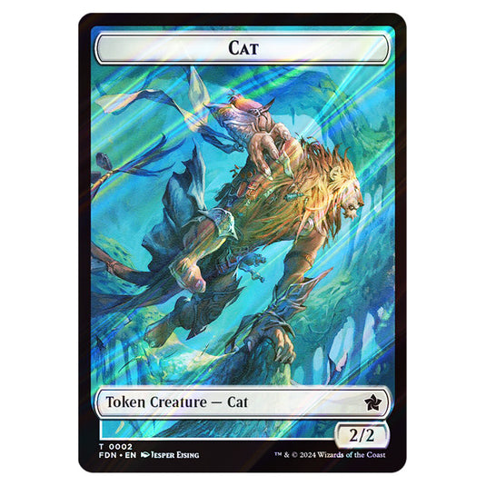 Cat 0002 card from the Magic The Gathering set Foundations Tokens
