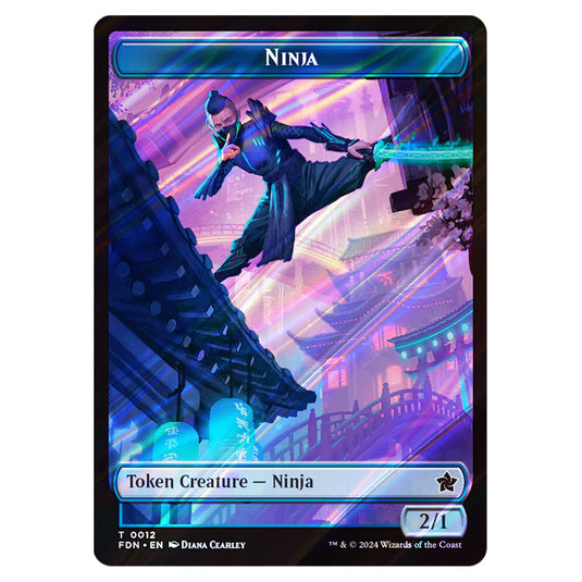 Ninja 0012 card from the Magic The Gathering set Foundations Tokens