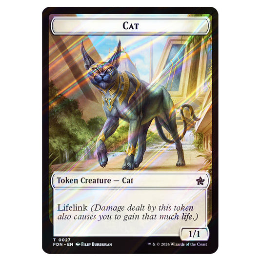 Cat 0027 card from the Magic The Gathering set Foundations Tokens