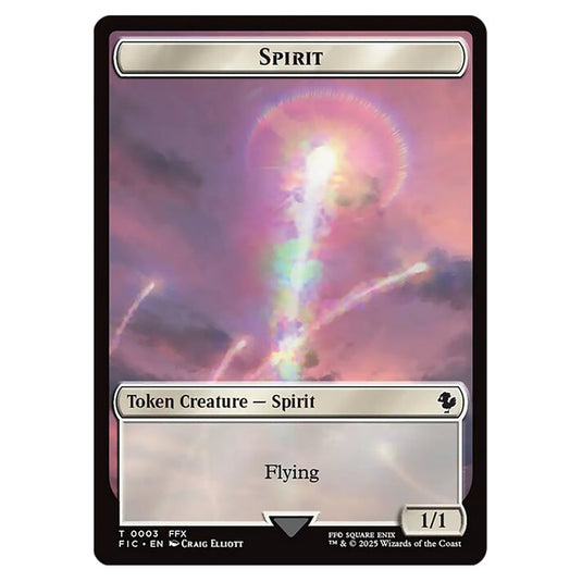 Spirit 0003 card from the Magic The Gathering set Universes Beyond - Final Fantasy - Commander - Tokens
