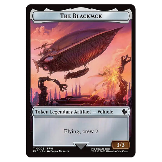 The Blackjack 0008 card from the Magic The Gathering set Universes Beyond - Final Fantasy - Commander - Tokens