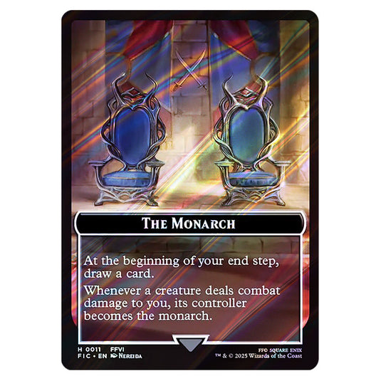 The Monarch 0011 card from the Magic The Gathering set Universes Beyond - Final Fantasy - Commander - Tokens
