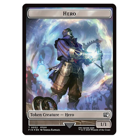 Hero 0032 card from the Magic The Gathering set Universes Beyond - Final Fantasy - Tokens