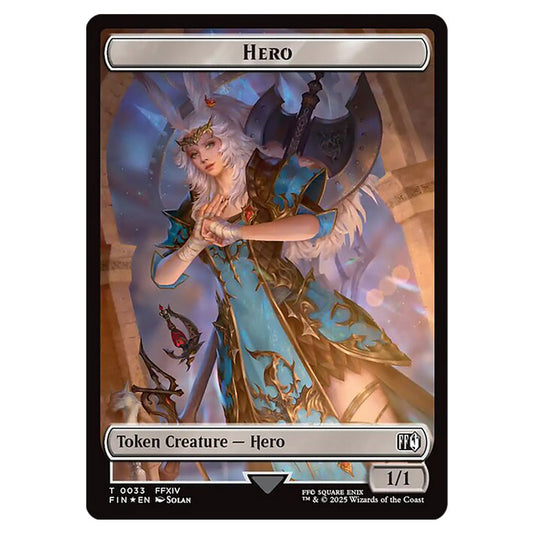 Hero 0033 card from the Magic The Gathering set Universes Beyond - Final Fantasy - Tokens
