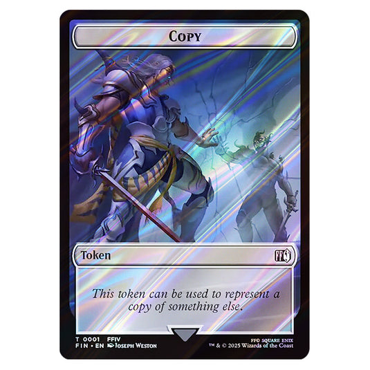 Copy 0001 card from the Magic The Gathering set Universes Beyond - Final Fantasy - Tokens