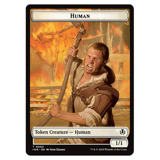 Human 0002 card from the Magic The Gathering set Innistrad Remastered Tokens