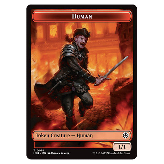 Human 0014 card from the Magic The Gathering set Innistrad Remastered Tokens