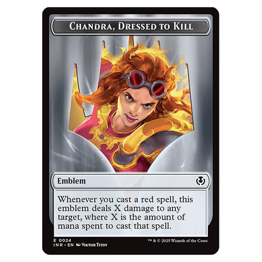 Chandra, Dressed to Kill Emblem 0024 card from the Magic The Gathering set Innistrad Remastered Tokens