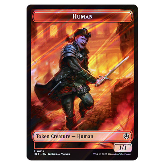 Human 0014 card from the Magic The Gathering set Innistrad Remastered Tokens