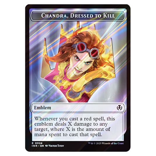 Chandra, Dressed to Kill Emblem 0024 card from the Magic The Gathering set Innistrad Remastered Tokens