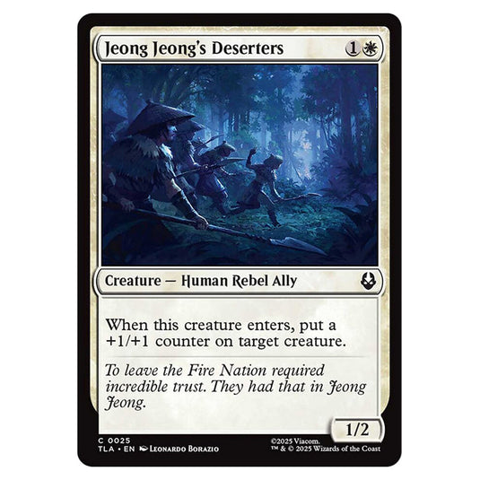 Jeong Jeong's Deserters 0025 card from the Magic The Gathering set Avatar The Last Airbender