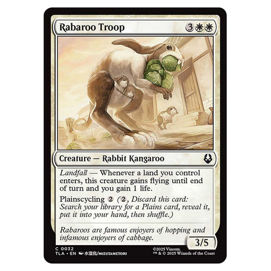 Rabaroo Troop 0032 card from the Magic The Gathering set Avatar The Last Airbender