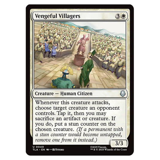 Vengeful Villagers 0040 card from the Magic The Gathering set Avatar The Last Airbender
