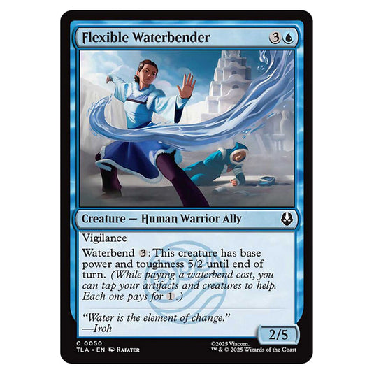 Flexible Waterbender 0050 card from the Magic The Gathering set Avatar The Last Airbender