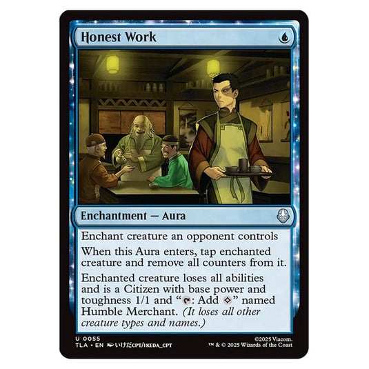 Honest Work 0055 card from the Magic The Gathering set Avatar The Last Airbender