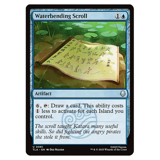 Waterbending Scroll 0081 card from the Magic The Gathering set Avatar The Last Airbender