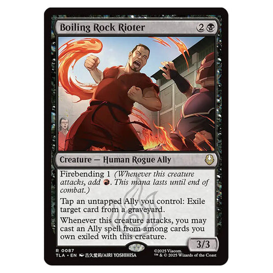 Boiling Rock Rioter 0087 card from the Magic The Gathering set Avatar The Last Airbender