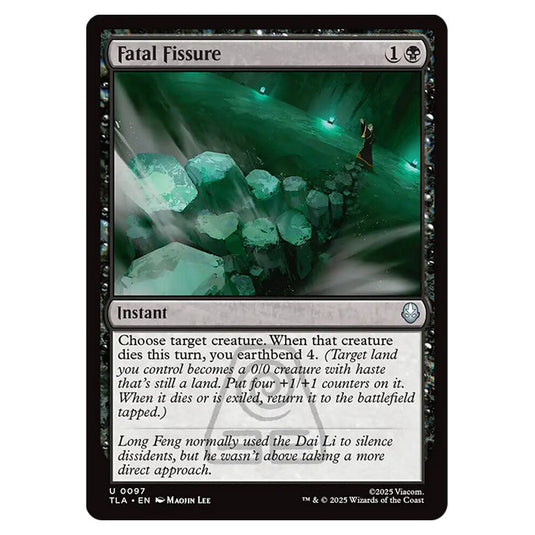 Fatal Fissure 0097 card from the Magic The Gathering set Avatar The Last Airbender