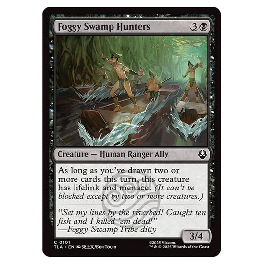 Foggy Swamp Hunters 0101 card from the Magic The Gathering set Avatar The Last Airbender