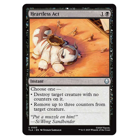Heartless Act 0103 card from the Magic The Gathering set Avatar The Last Airbender