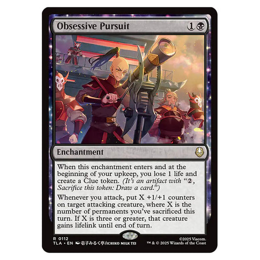 Obsessive Pursuit 0112 card from the Magic The Gathering set Avatar The Last Airbender