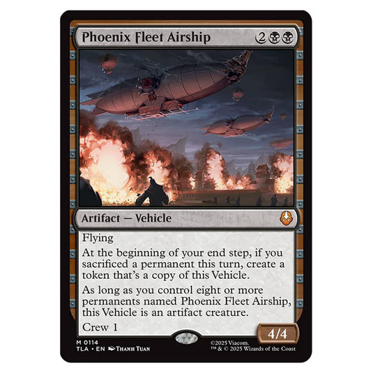 Phoenix Fleet Airship 0114 card from the Magic The Gathering set Avatar The Last Airbender