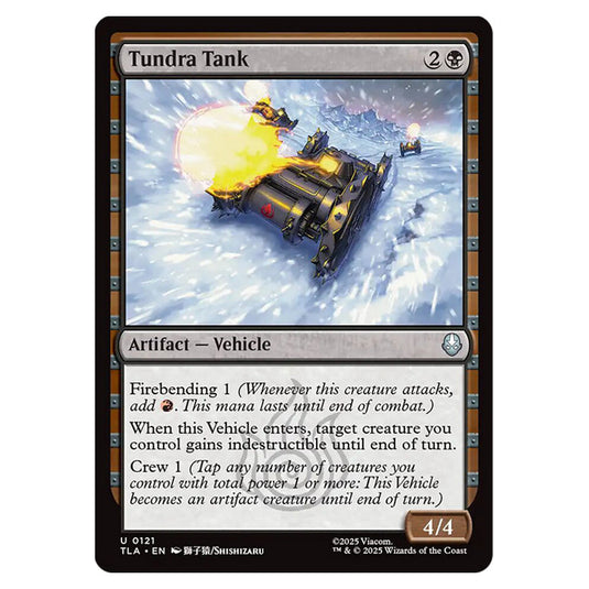 Tundra Tank 0121 card from the Magic The Gathering set Avatar The Last Airbender
