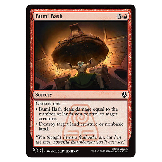 Bumi Bash 0125 card from the Magic The Gathering set Avatar The Last Airbender