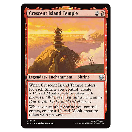 Crescent Island Temple 0129 card from the Magic The Gathering set Avatar The Last Airbender